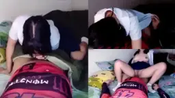 Adik Smp Gatel Lagi Habis Pulang Sekolah, Langsung Kutiduri