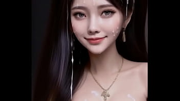 Gadis-gadis Hanfu Putih Imut Tersipu Malu Dengan Cairan Putih Memenuhi Tubuh Mereka